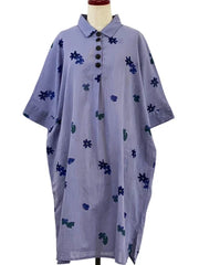 MONA LISA by Pure Fit - Collared Dress - Sakura Print - 263850-PU - PURPLE (J)