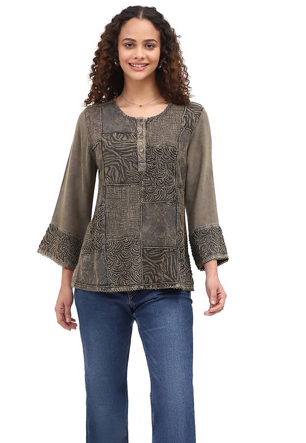 Parsley & Sage - BLAZE TOP - 26F590C - OLIVE