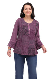 Parsley & Sage - BLAZE TOP - 26F590C - PLUM