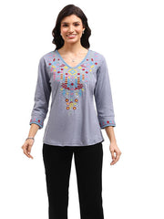 Parsley & Sage JENNA TOP - 26S446CP - GREY