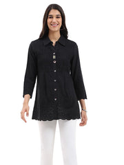 Parsley & Sage NIKKI SHIRT - 26S464GP - BLACK