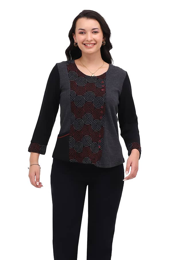 Parsley & Sage - LINDY BUTTON TOP - 26W211C6