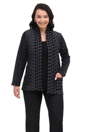 Parsley & Sage - CINDY OPEN FRONT JACKET - 26W243E - CHARCOAL
