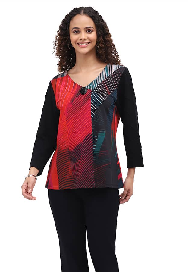 Parsley & Sage - CRYSTAL ONE BUTTON TOP - 26W251C3
