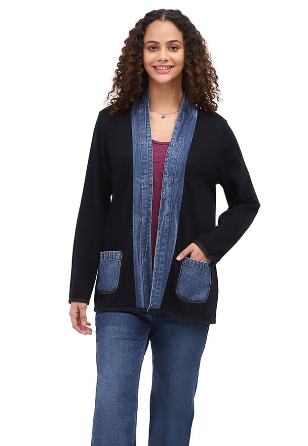 Parsley & Sage - JACKIE REVERSE OPEN FRONT JACKET - 26W255E26