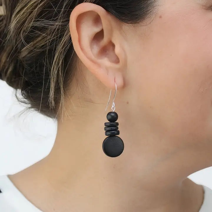SYLCA Black Dusk Earrings - SD25E27 - BLACK