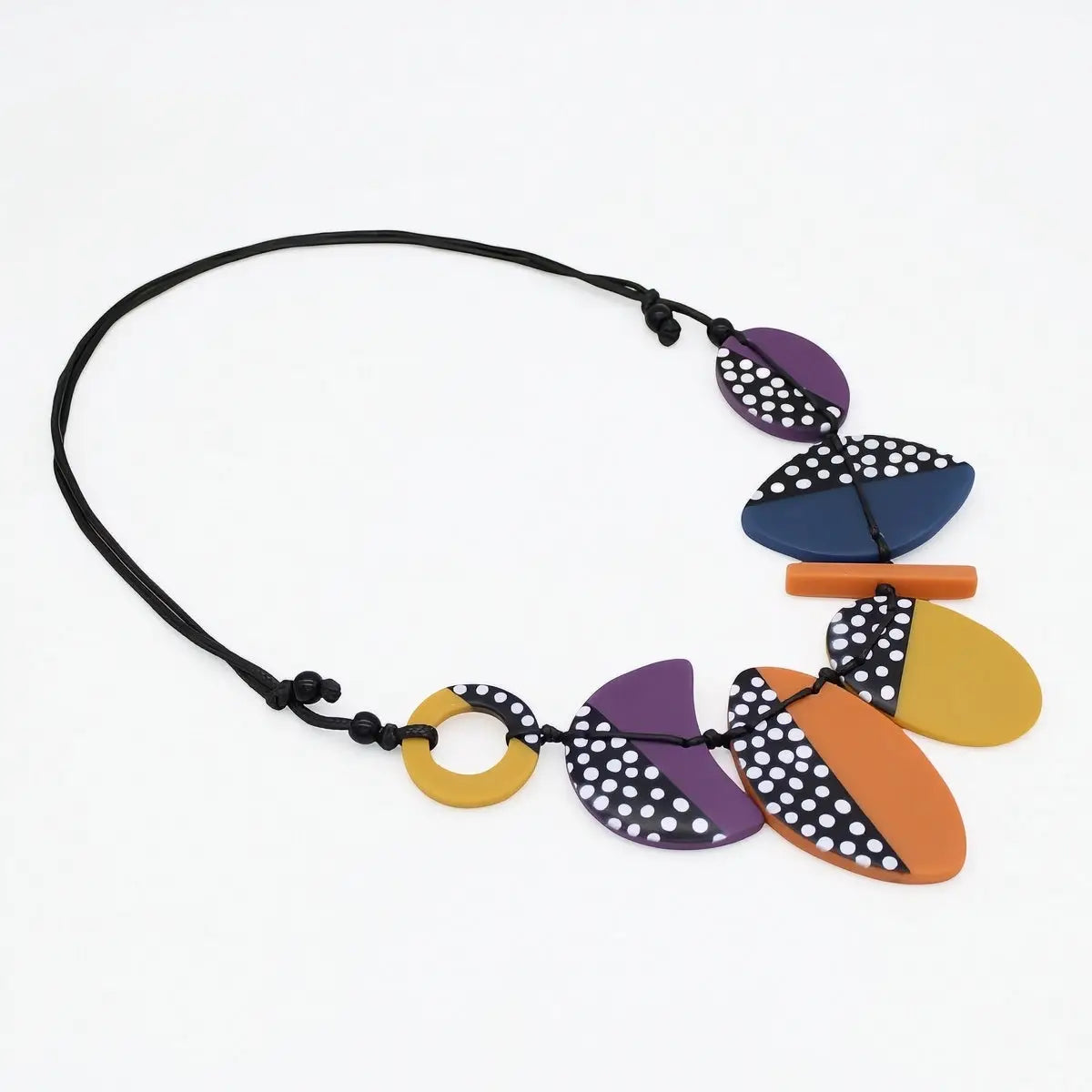 SYLCA Warm Multi Polka Dot Inez Necklace - LS25N17 - WARM MULTI