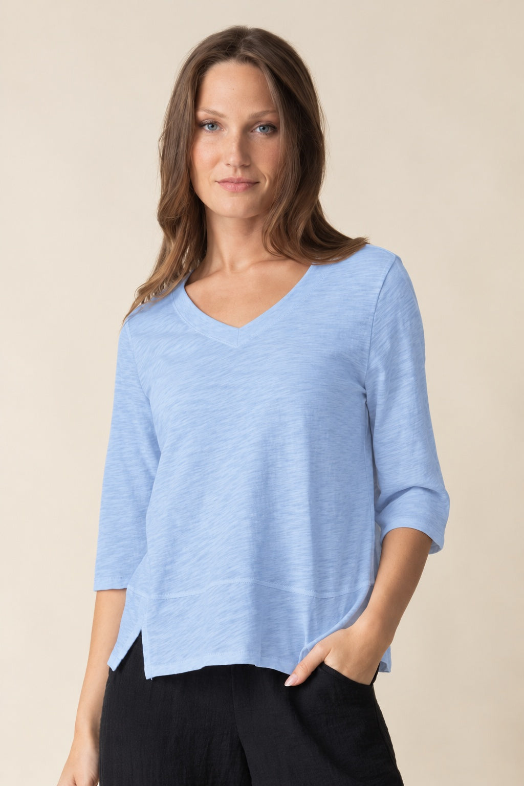 Habitat Cotton Pebble Elbow Sleeve Tee - 27515 - CASCADE