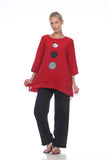 Moonlight Top - 2751 - RED/BLACK/WHITE