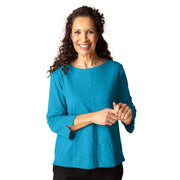 Habitat Cotton Pebble Coverstitch Boatneck - 27522 - TEAL