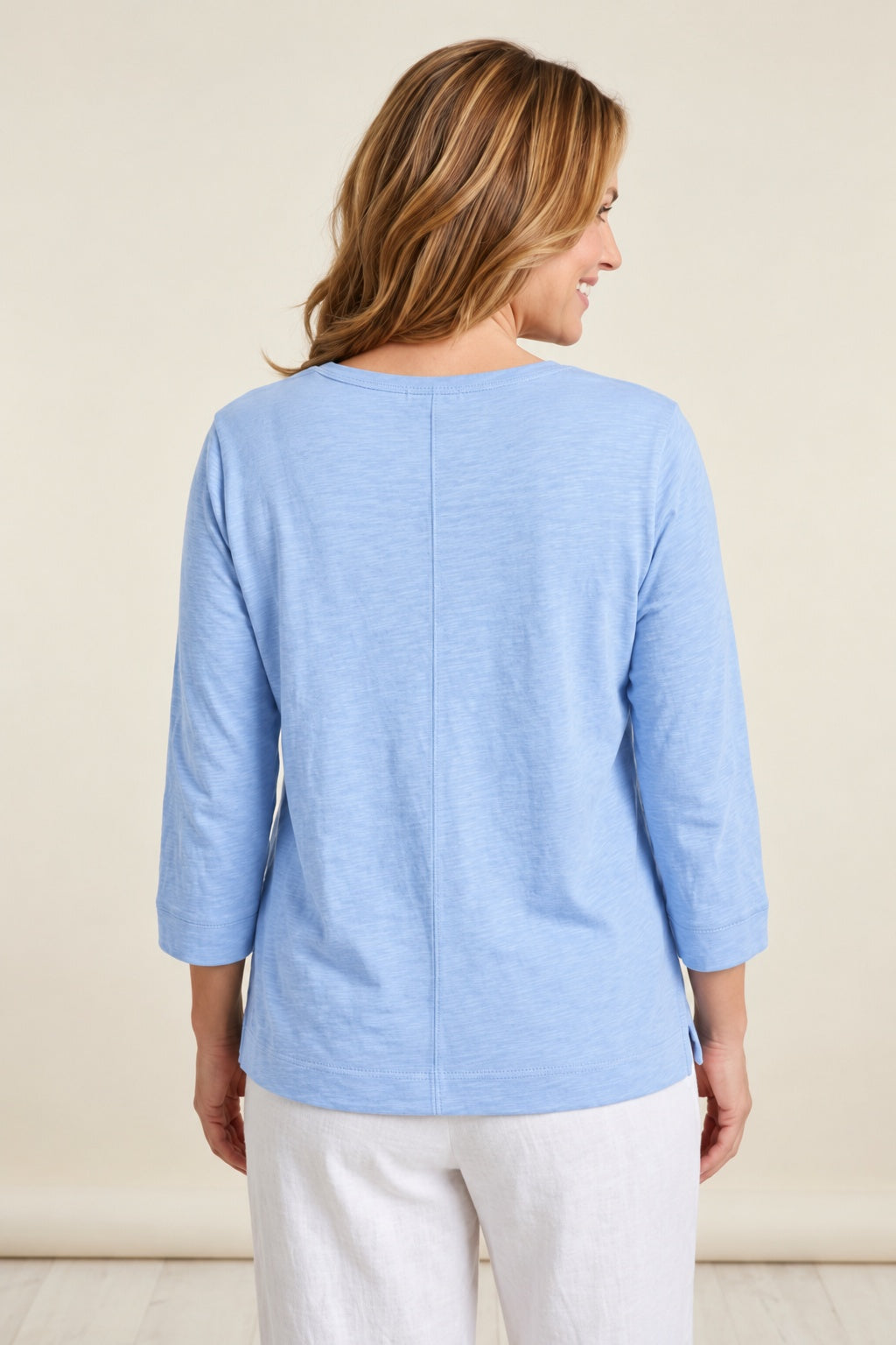 Habitat Cotton Pebble Coverstitch Boatneck Tee - 27522 - CASCADE