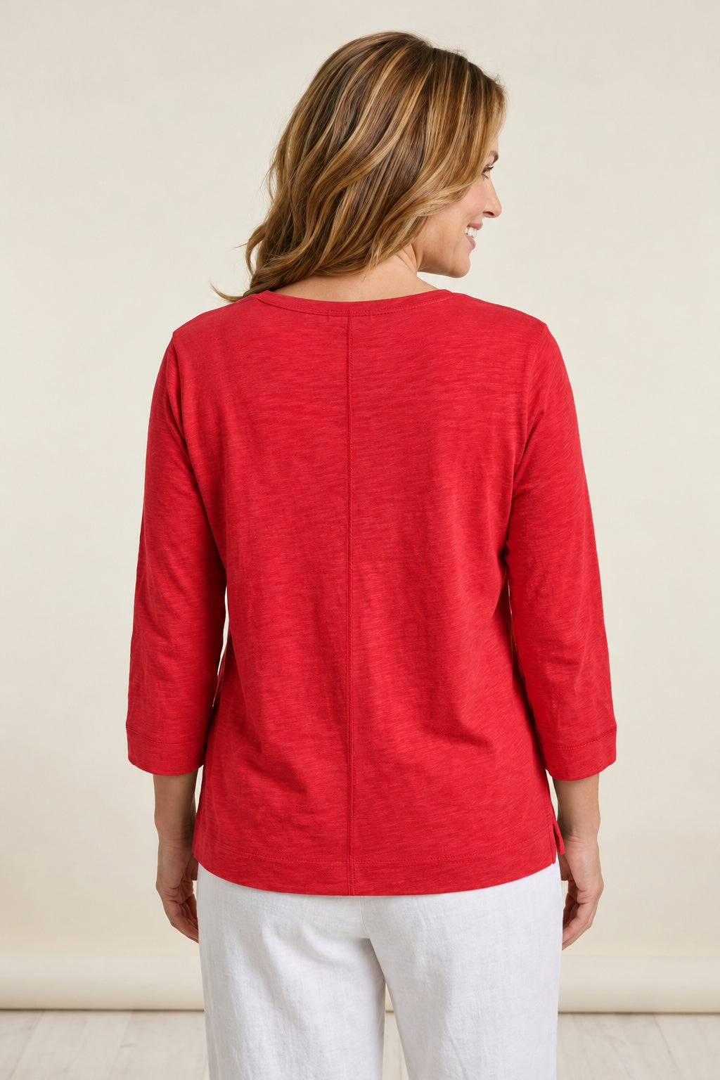 Habitat Cotton Pebble Coverstitch Boatneck Tee - 27522 - POPSICLE