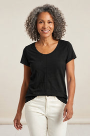 Habitat Cotton Pebble Coverstitch Tee - 27524 - BLACK