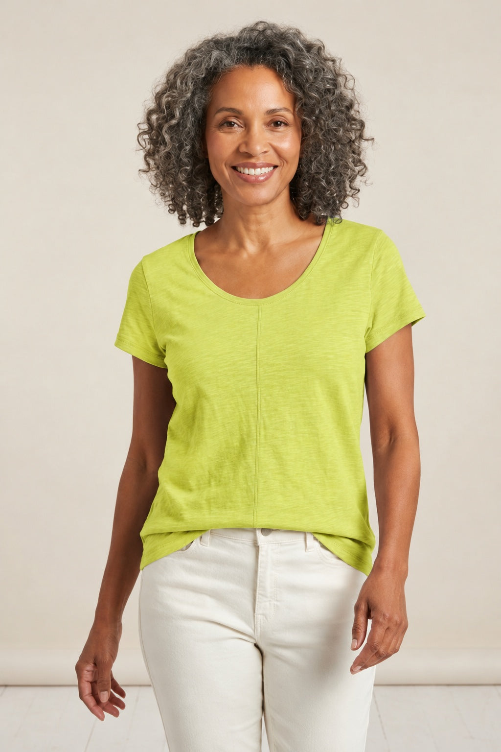 Habitat Cotton Pebble Coverstitch Tee - 27524 - KIWI
