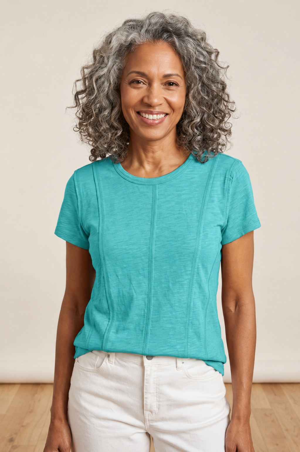 Habitat Cotton Pebble Seamed Tee - 27557 - GROTTO