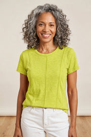 Habitat Cotton Pebble Seamed Tee - 27557 - KIWI