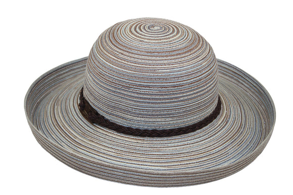 Jeanne Simmons Hat - 8002 -BROWN/BLUE MIX