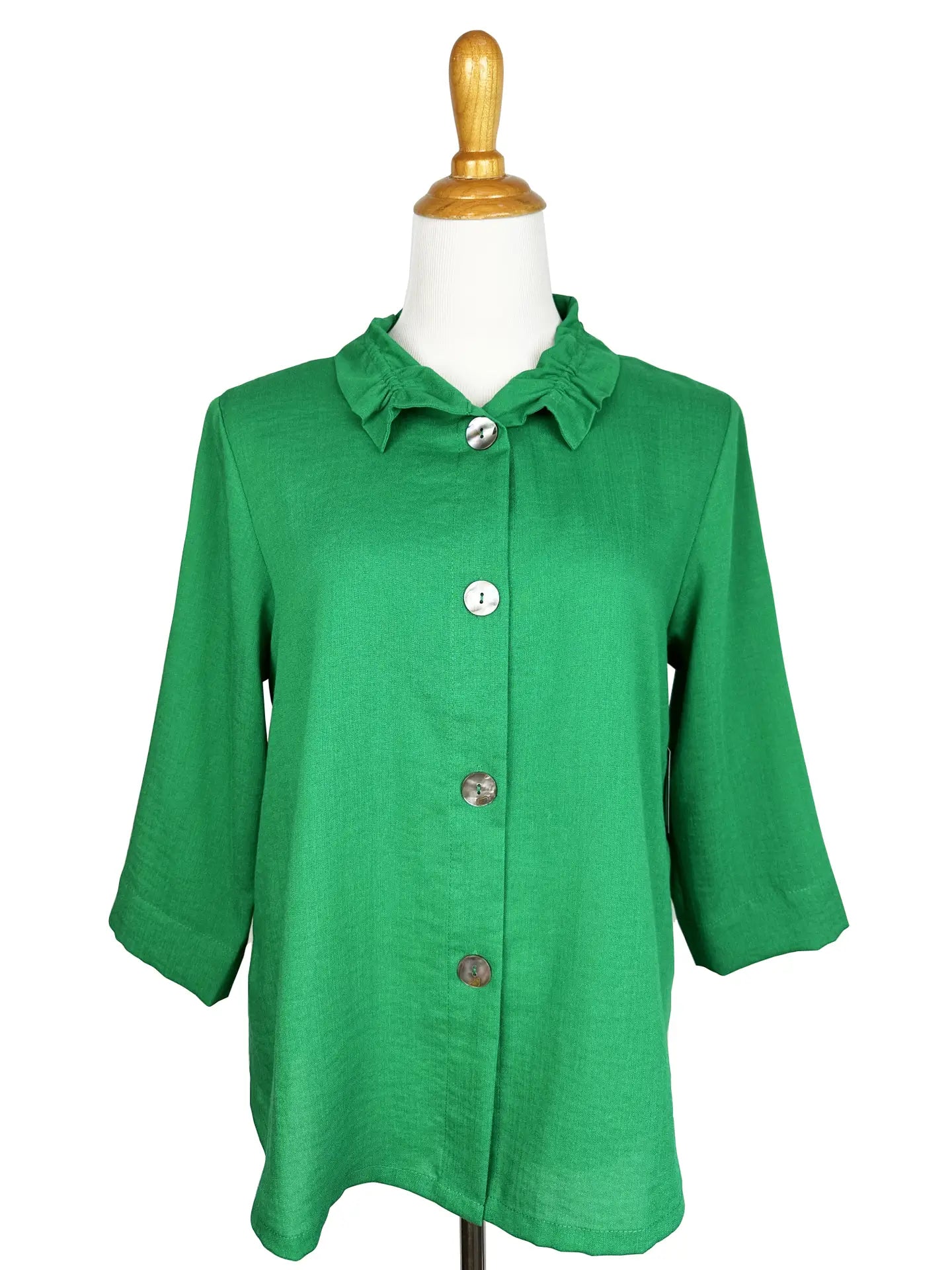 Fridaze AA311 - Flora Linen Jacket w/ Wire Collar