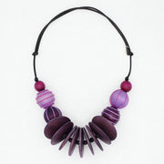SYLCA Chunk Purple Indie Statement Necklace - SD26N32 - PURPLE