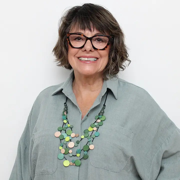 SYLCA Green Multi Strand Millie Necklace