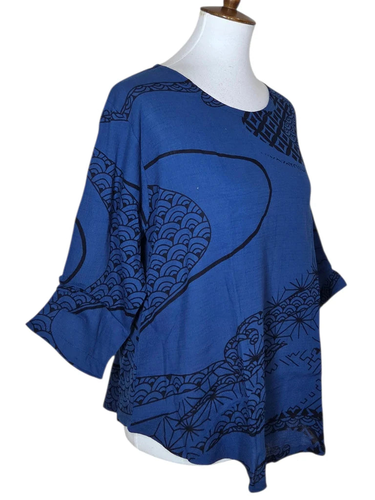 Yasuko Essential Blouse - KW-176 - Indigo