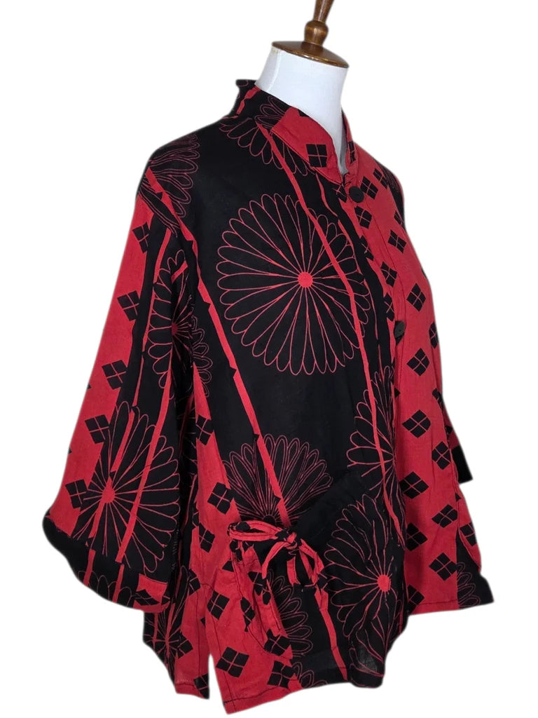 Yasuko Pouch Pocket Jacket - KI-169 - Red