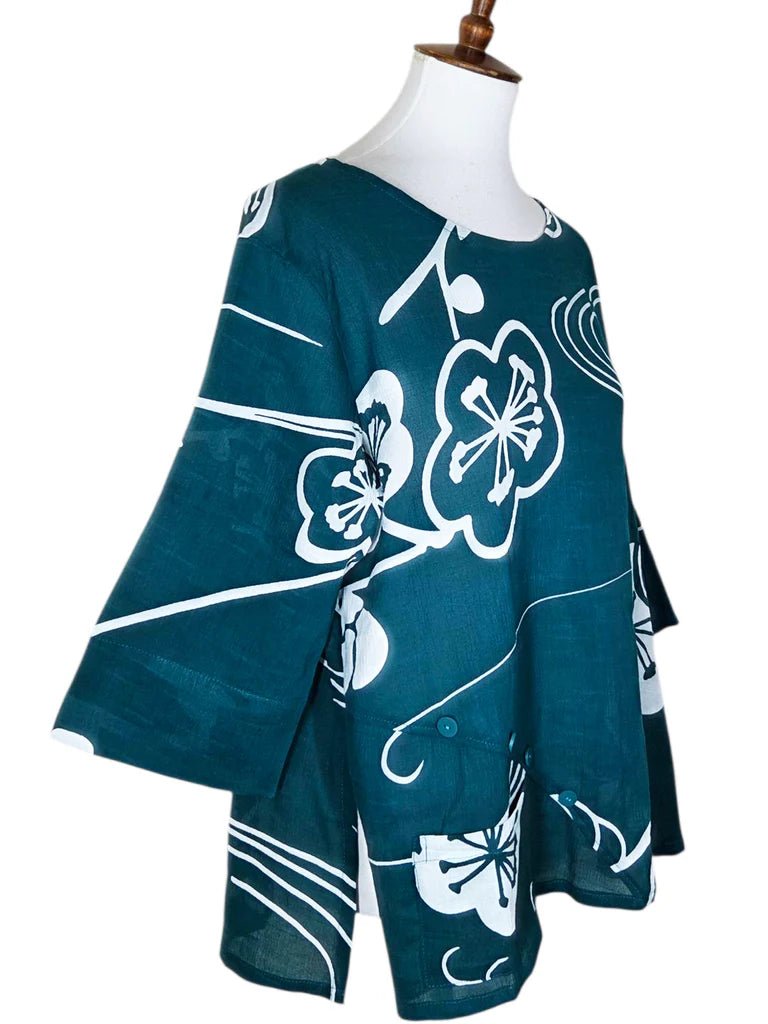 Yasuko Button Blouse - UM-203 - New Teal