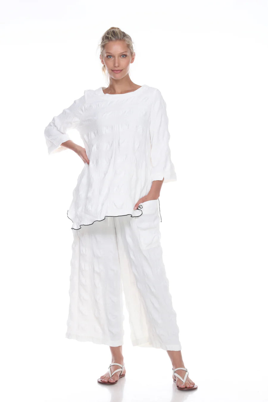 Moonlight Asymmetrical White Tunic - 3060