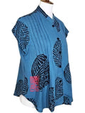 Yasuko Pintuck Blouse - TE-126 - New Teal