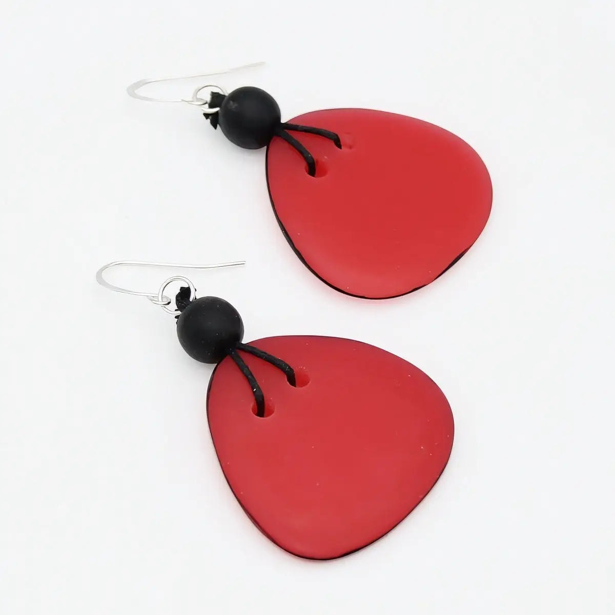 SYLCA Red Petal Pop Resin Earrings - SD26E08 - RED