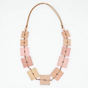 SYLCA Natural Wooden Mosaic Necklace