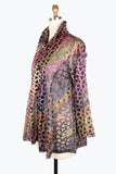 DAMEE HOLOGRAPHIC SCALE MESH FLARE JKT - 300-PLM