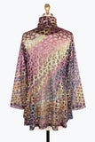 DAMEE HOLOGRAPHIC SCALE MESH FLARE JKT - 300-PLM