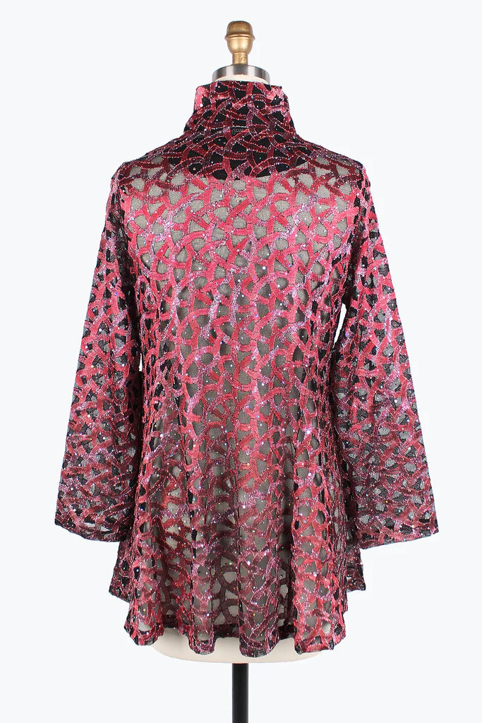 DAMEE Holographic Scale Mesh Flare JKT- 300-RED