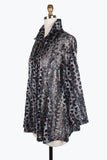 DAMEE HOLOGRAPHIC SCALE MESH FLARE JKT- 300-SILVER