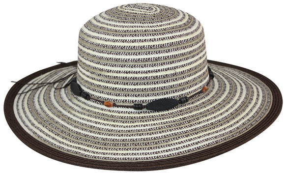Jeanne Simmons Hat - 8448 - BROWN/CREAM