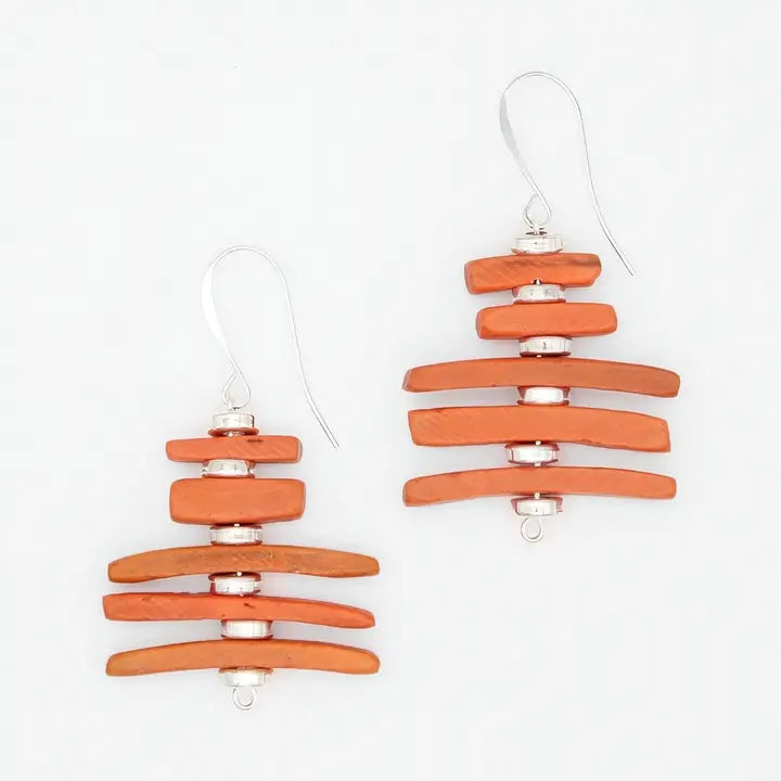 SYLCA Peach Simply Stacked Earrings - SD26E12 - PEACH