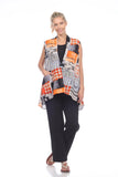 Moonlight Multi Pattern Vest in LIME - 3052 (NOT ORANGE)