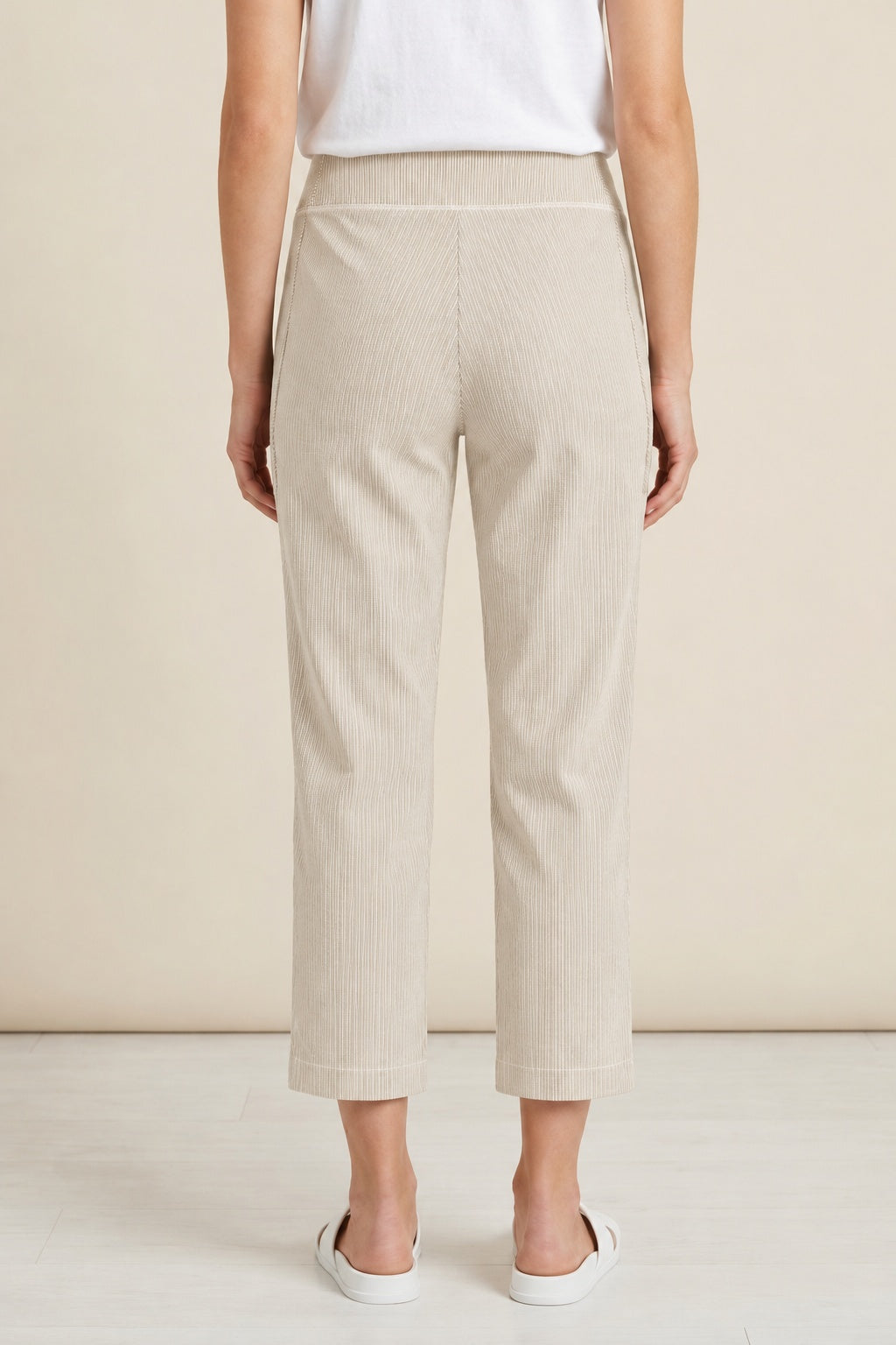 Habitat Stonewash Knits Stripe Flood Pant - 31167 - ECRU