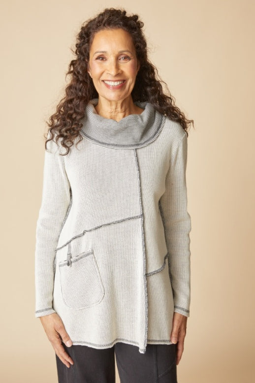 Habitat Opposites Attract Contrast Cowl Tunic - 31327 - WINTER WHITE
