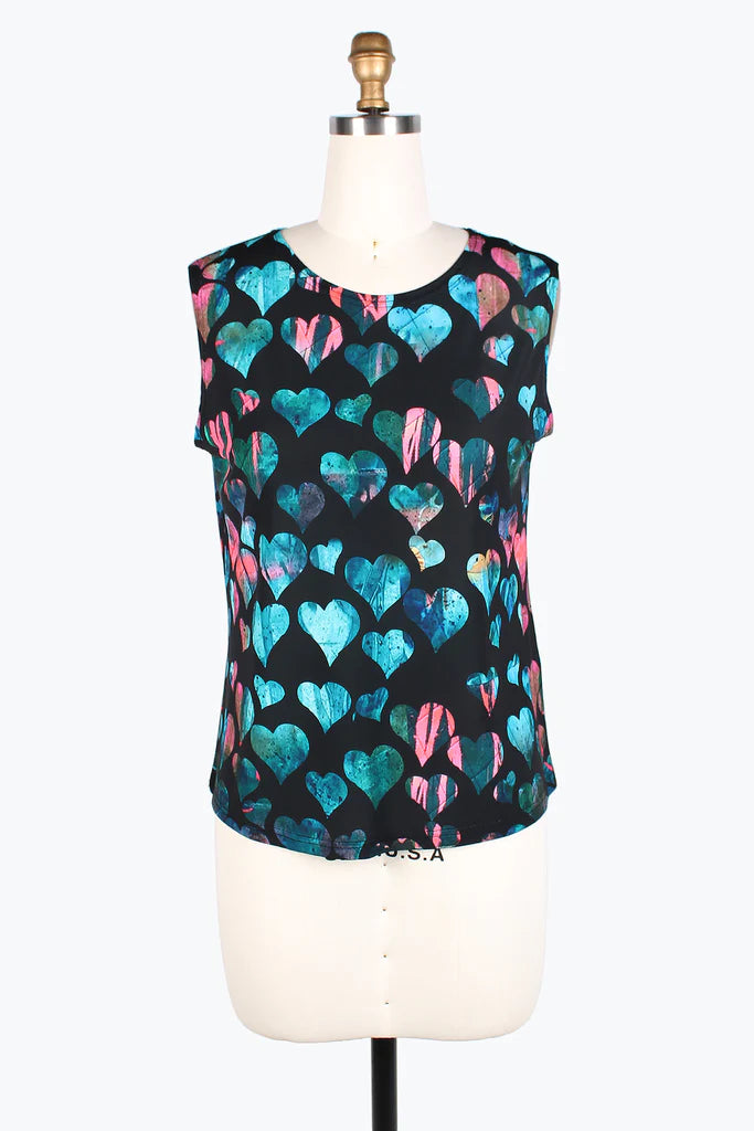 DAMEE Hearts Denim Mesh Twin Set - 31419-BLUE