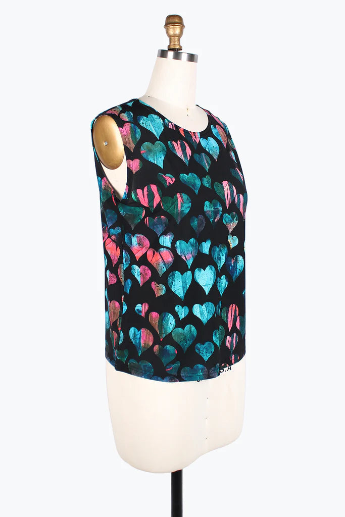 DAMEE Hearts Denim Mesh Twin Set - 31419-BLUE