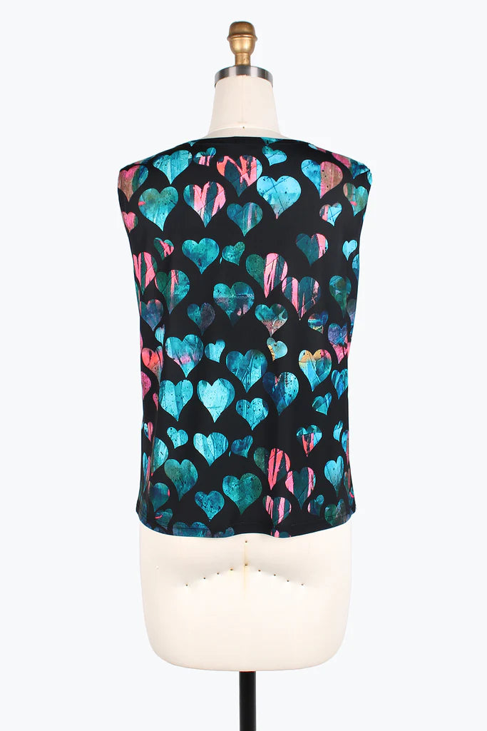 DAMEE Hearts Denim Mesh Twin Set - 31419-BLUE