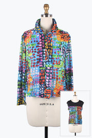 DAMEE COLOR DOT ART HEX MESH TWIN SET - 31427- MLT