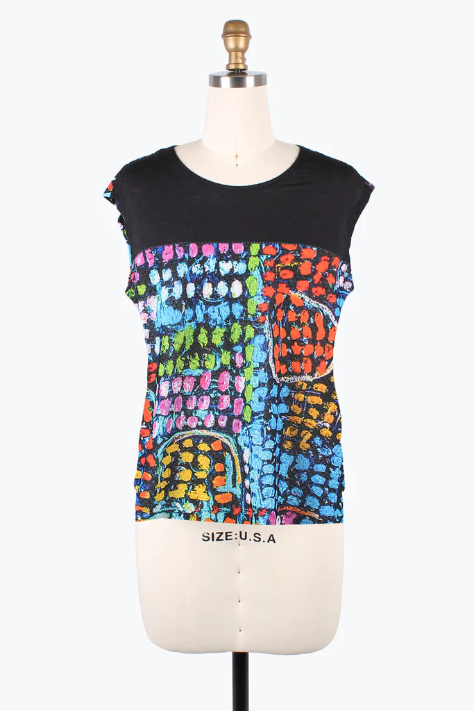 DAMEE COLOR DOT ART HEX MESH TWIN SET - 31427- MLT