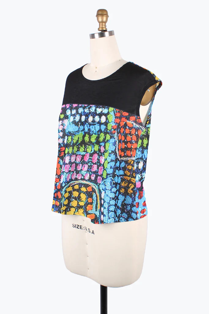 DAMEE COLOR DOT ART HEX MESH TWIN SET - 31427- MLT