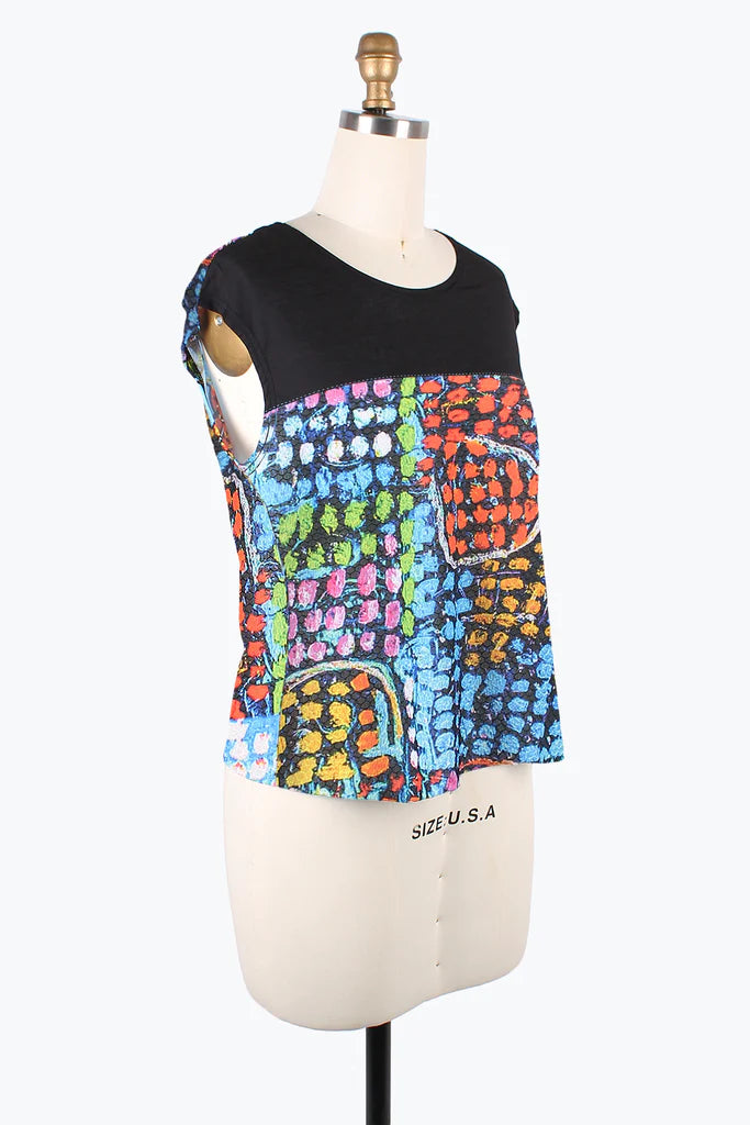 DAMEE COLOR DOT ART HEX MESH TWIN SET - 31427- MLT