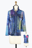 DAMEE PAISLEY DENIM MESH TWIN SET - 31435 - BLU