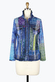 DAMEE PAISLEY DENIM MESH TWIN SET - 31435 - BLU