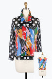 DAMEE POLKA DOT COLLAGE ART MESH TWIN SET - 31438 - MLT